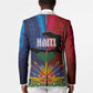 Haiti Coat Of Arms Map Dashiki Blazer Vibrant Caribbean Heritage