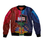 Haiti Coat Of Arms Map Dashiki Bomber Jacket Vibrant Caribbean Heritage