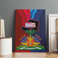 Haiti Coat Of Arms Map Dashiki Canvas Wall Art Vibrant Caribbean Heritage