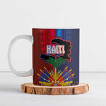 Haiti Coat Of Arms Map Dashiki Ceramic Mug Vibrant Caribbean Heritage