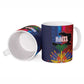 Haiti Coat Of Arms Map Dashiki Ceramic Mug Vibrant Caribbean Heritage