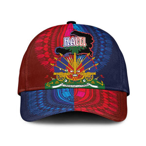 Haiti Coat Of Arms Map Dashiki Classic Cap Vibrant Caribbean Heritage
