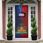 Haiti Coat Of Arms Map Dashiki Door Cover Vibrant Caribbean Heritage