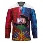 Haiti Coat Of Arms Map Dashiki Hockey Jersey Vibrant Caribbean Heritage
