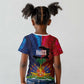 Haiti Coat Of Arms Map Dashiki Kid T shirt Vibrant Caribbean Heritage