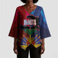 Haiti Coat Of Arms Map Dashiki Kimono Sleeve Blouse Vibrant Caribbean Heritage
