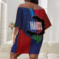 Haiti Coat Of Arms Map Dashiki Off Shoulder Short Dress Vibrant Caribbean Heritage