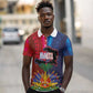 Haiti Coat Of Arms Map Dashiki Polo Shirt Vibrant Caribbean Heritage