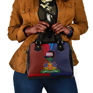 Haiti Coat Of Arms Map Dashiki Shoulder Handbag Vibrant Caribbean Heritage