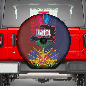 Haiti Coat Of Arms Map Dashiki Spare Tire Cover Vibrant Caribbean Heritage