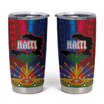 Haiti Coat Of Arms Map Dashiki Tumbler Cup Vibrant Caribbean Heritage