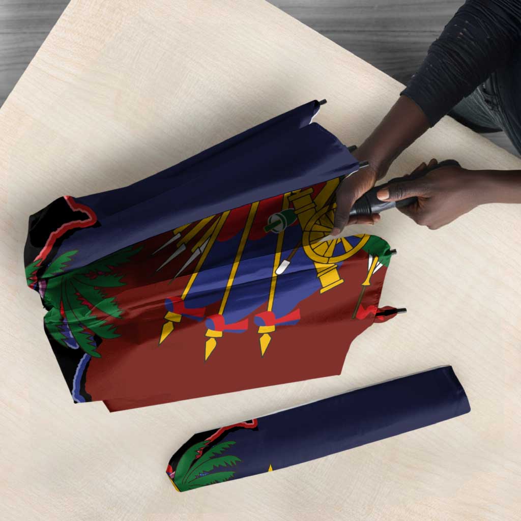 Haiti Coat Of Arms Map Dashiki Umbrella Vibrant Caribbean Heritage