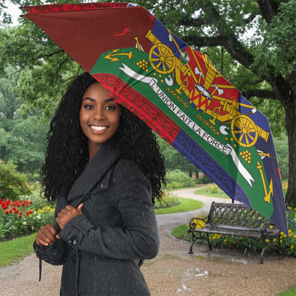 Haiti Coat Of Arms Map Dashiki Umbrella Vibrant Caribbean Heritage