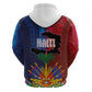 Haiti Coat Of Arms Map Dashiki Zip Hoodie Vibrant Caribbean Heritage