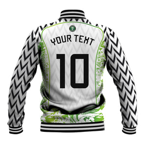 Nigeria National Football Custom Baseball Jacket Blokecore T90 Sporty Style