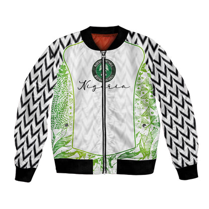 Nigeria National Football Custom Bomber Jacket Blokecore T90 Sporty Style