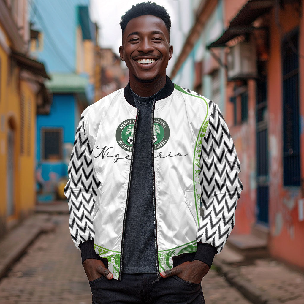 Nigeria National Football Custom Bomber Jacket Blokecore T90 Sporty Style