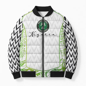 Nigeria National Football Custom Bomber Puffer Jacket Blokecore T90 Sporty Style