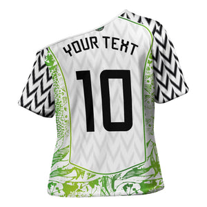 Nigeria National Football Custom Cross Shoulder Shirt Blokecore T90 Sporty Style