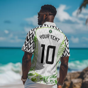 Nigeria National Football Custom Hawaiian Shirt Blokecore T90 Sporty Style