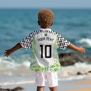 Nigeria National Football Custom Kid Hawaiian Shirt Blokecore T90 Sporty Style