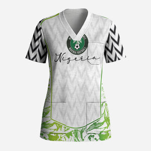 Nigeria National Football Custom Scrub Top Blokecore T90 Sporty Style