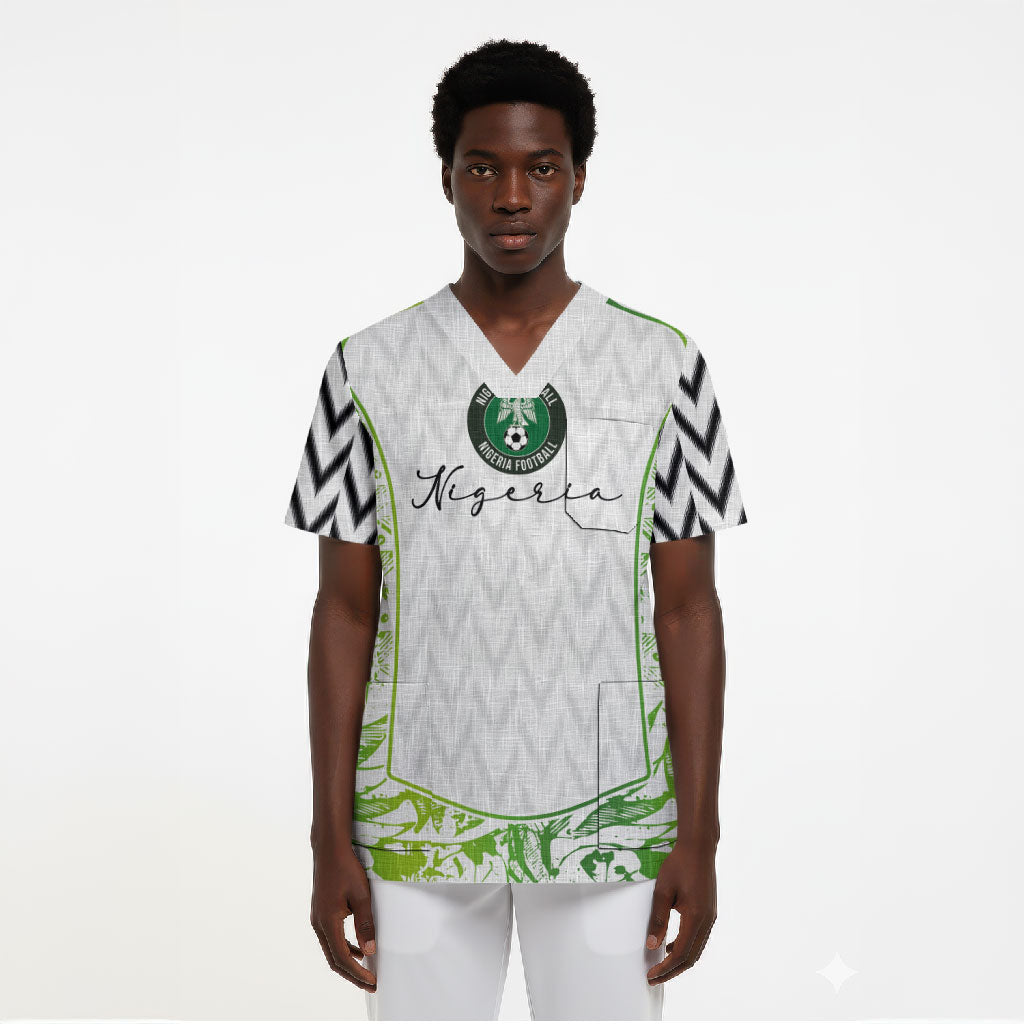 Nigeria National Football Custom Scrub Top Blokecore T90 Sporty Style