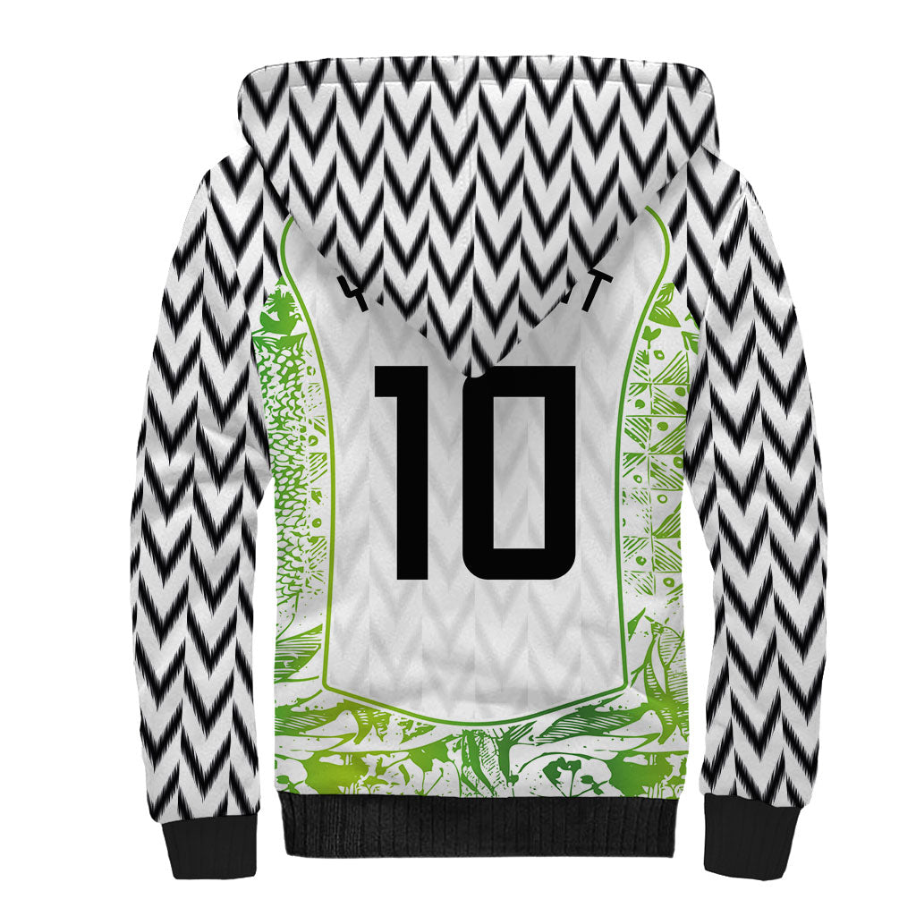 Nigeria National Football Custom Sherpa Hoodie Blokecore T90 Sporty Style