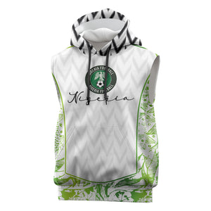 Nigeria National Football Custom Sleeveless Hoodie Blokecore T90 Sporty Style
