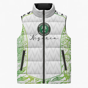 Nigeria National Football Custom Sleeveless Puffer Jacket Blokecore T90 Sporty Style