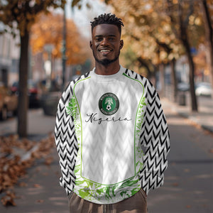 Nigeria National Football Custom Sweatshirt Blokecore T90 Sporty Style