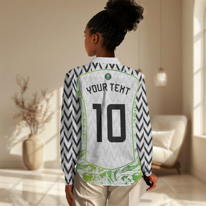Nigeria National Football Custom Women Casual Shirt Blokecore T90 Sporty Style