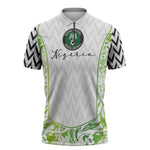 Nigeria National Football Custom Zipper Polo Shirt Blokecore T90 Sporty Style