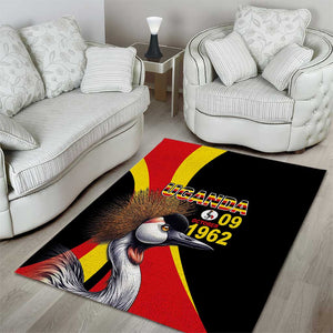 Uganda Independence Day with Crowned Cranes Area Rug