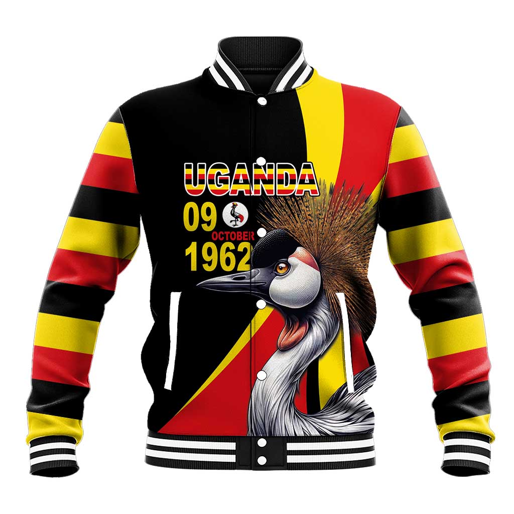 Uganda Independence Day with Crowned Cranes Baseball Jacket LT03