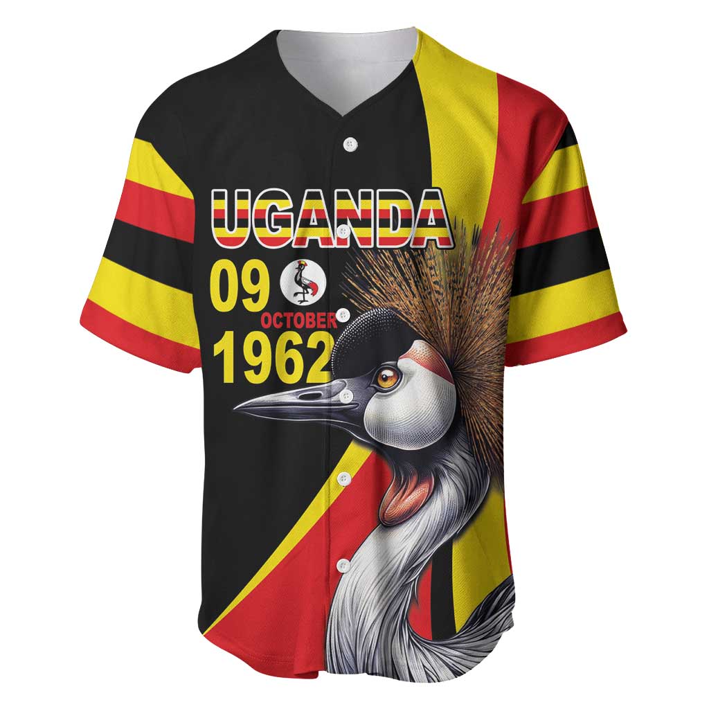 Uganda Independence Day with Crowned Cranes Baseball Jersey