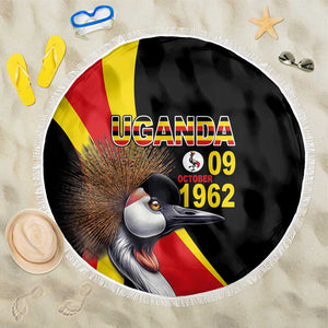 Uganda Independence Day with Crowned Cranes Beach Blanket