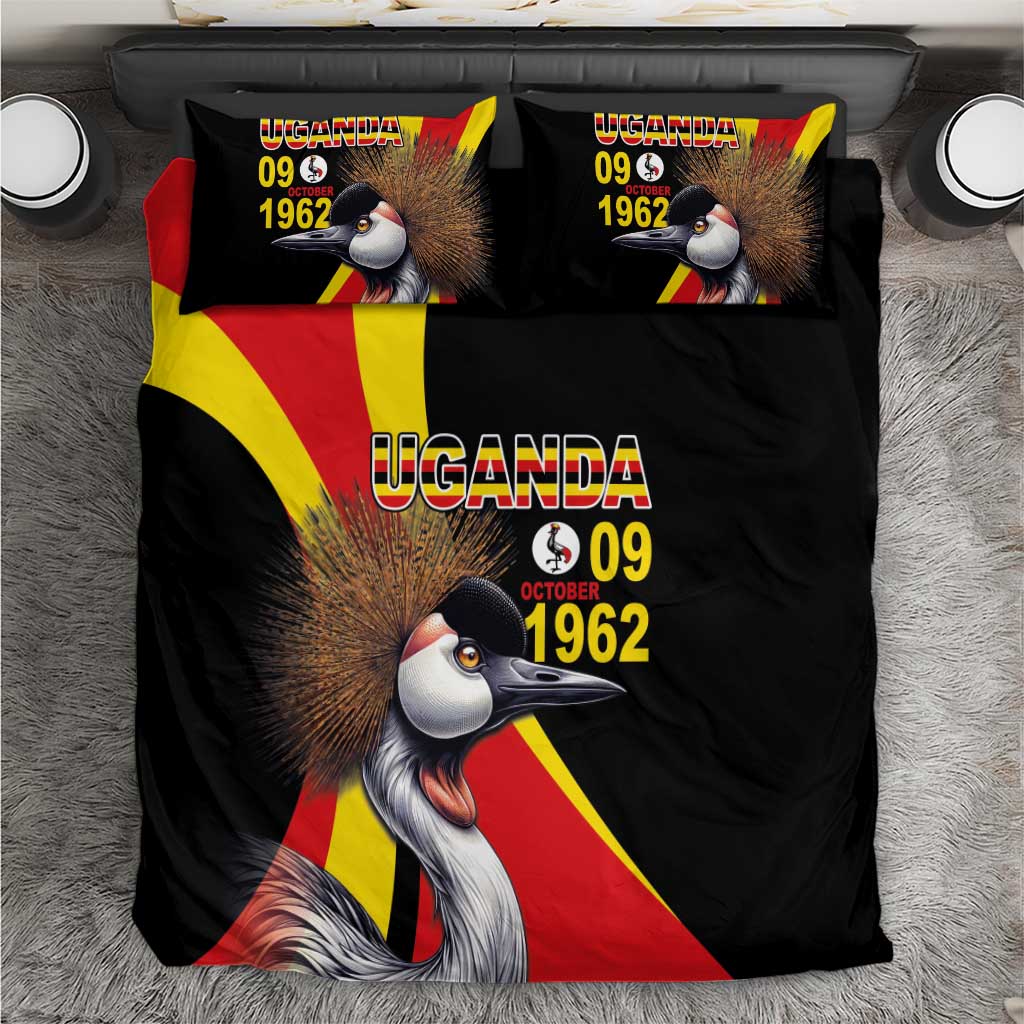 Uganda Independence Day with Crowned Cranes Bedding Set