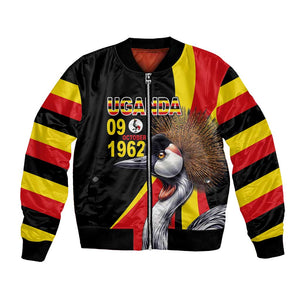 Uganda Independence Day with Crowned Cranes Bomber Jacket