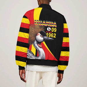 Uganda Independence Day with Crowned Cranes Bomber Jacket