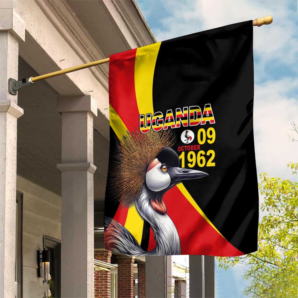 Uganda Independence Day with Crowned Cranes Garden Flag