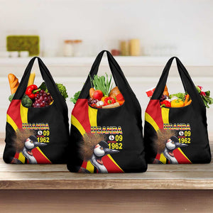 Uganda Independence Day with Crowned Cranes Grocery Bag