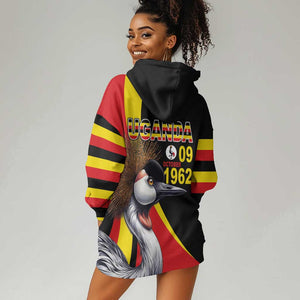 Uganda Independence Day with Crowned Cranes Hoodie Dress