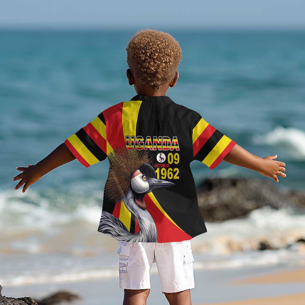 Uganda Independence Day with Crowned Cranes Kid Hawaiian Shirt