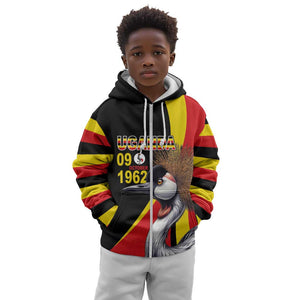 Uganda Independence Day with Crowned Cranes Kid Hoodie