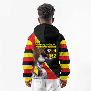 Uganda Independence Day with Crowned Cranes Kid Hoodie