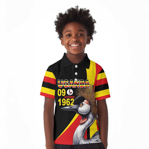 Uganda Independence Day with Crowned Cranes Kid Polo Shirt