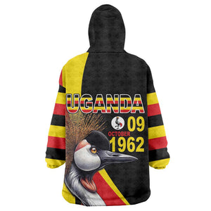 Uganda Independence Day with Crowned Cranes KId Wearable Blanket Hoodie