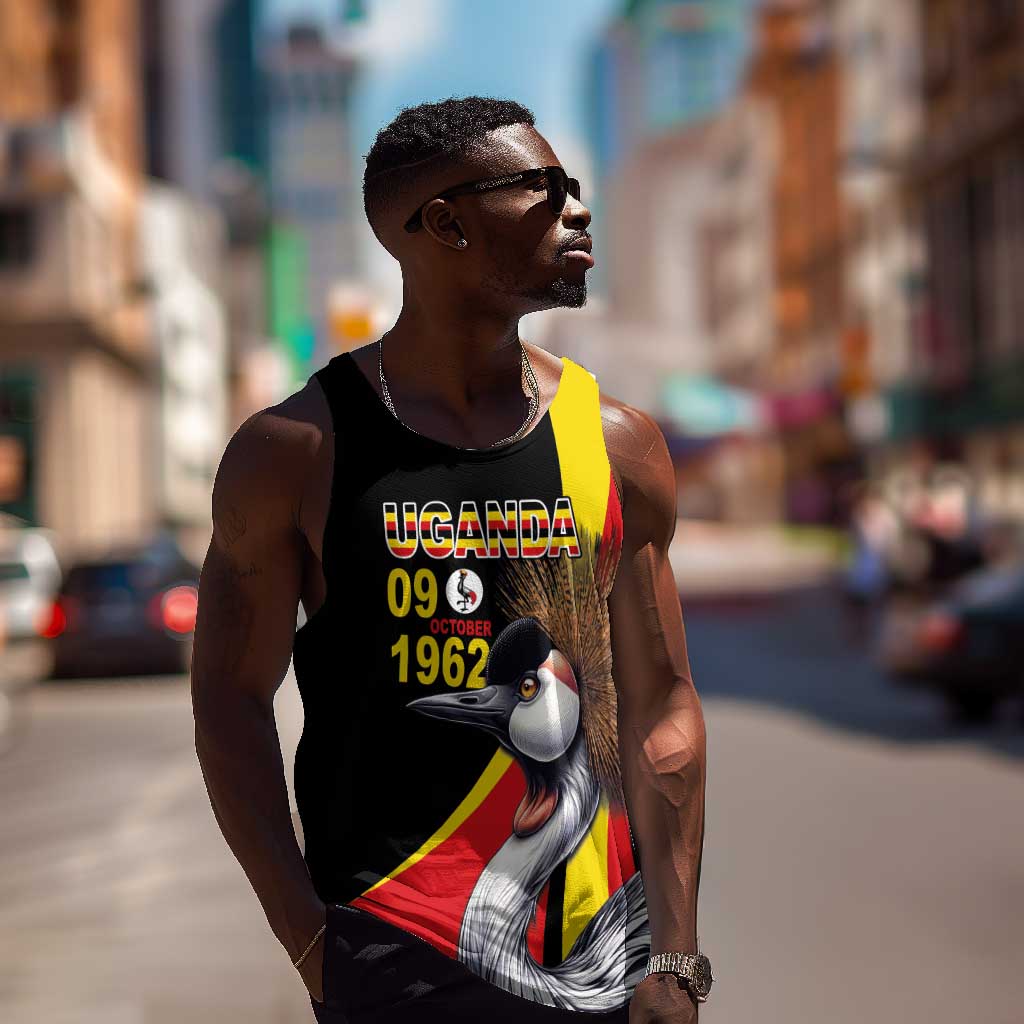 Uganda Independence Day with Crowned Cranes Men Tank Top