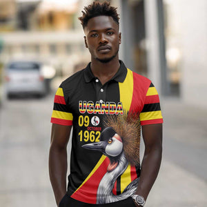 Uganda Independence Day with Crowned Cranes Polo Shirt